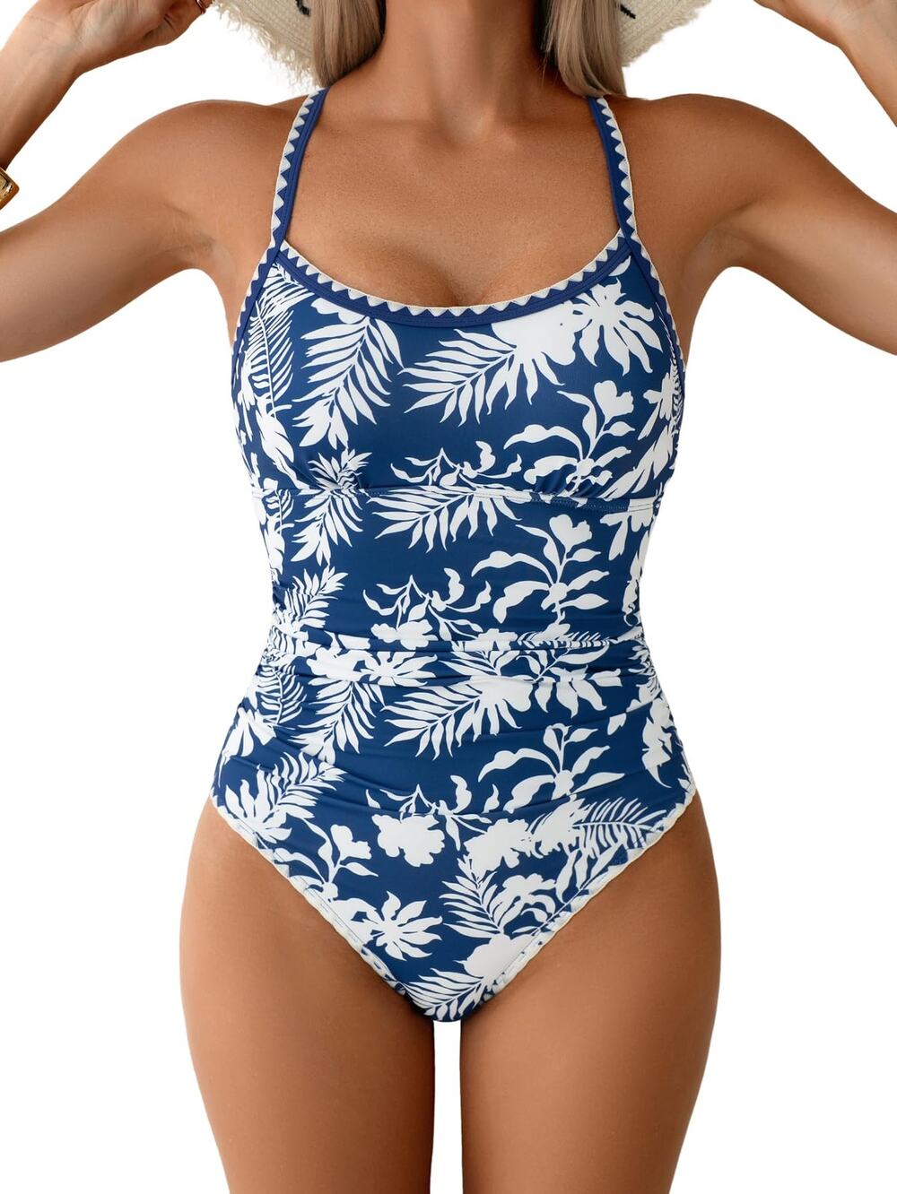 Eomenie Women's One Piece Swimsuit Tummy Control Slimming Bathing Suit Ruched XL